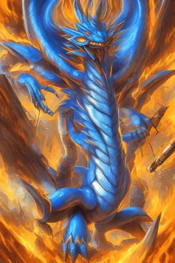 A Blue eyes withe dragon of yu gi oh,