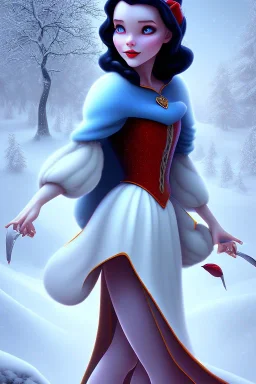 Snow white, beautiful, full body, soft