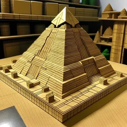 created a pyramid of Egypt with the detail from the top
