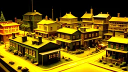 Diorama of a fake town