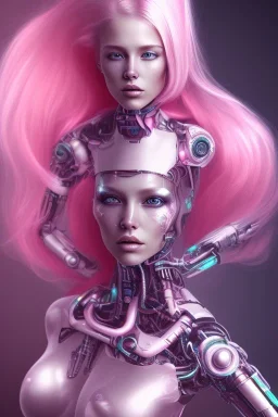 cyborg, pink hair, sexy, perfekt, real, dream