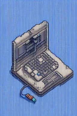 Stcker of a laptop in pixel art