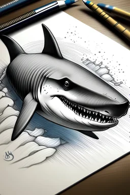 shark draw