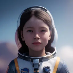 A girl with a dream of going to space one day and a bright future at head of her, sci-fi, octane render, unreal engine 5, 8k resulation