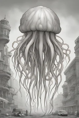 hyper detailed jellyfish monster that looks like a human