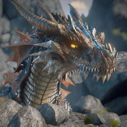 rock dragon, unreal engine 5, 8k resolution, photorealistic, ultra detailed