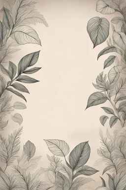 a nice background for a menu with drawn plants