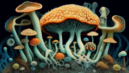 the growth of fungi, bizarre, surreal by Kit Mizeres