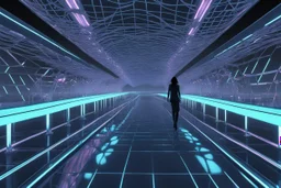 a futuristic glass bridge made of glass illuminated mesmerising doodaddish thingamibobs;by artist "dark tantric gaspberry yoghurt" by architect "Science-Fiction",by artist "meltingness";by artist "3D textured embossed relief shadows";steamnouveau;glitchcore""