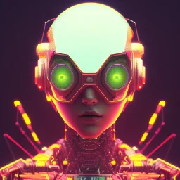 portrait painting of a cyberpunk red robot spider, ultra realistic, intricate details, ultra highly detailed, shiny, smooth, studio quality, octane render, Surrealism, Triadic colour scheme,glow-stick, ambient lighting,nightclub lighting, polaroid, 100mm, --ar 1:1 --v4