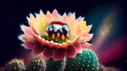 Cactus flower in space