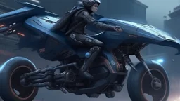 flying motocycle cyberpunk realistic star wars