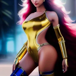 Ultra detailed fullbody Portrait in oil on canvas of sexy female characters with Gold Armor,helmet,-Saint seiya style,extremely detailed digital painting,ultrarealistic skin,intense stare, extremely detailed face, crystal clear eyes, mystical colors ,perfectly centered image, perfect composition, rim light, beautiful lighting,masterpiece ,8k, stunning scene, raytracing, anatomically correct, in the style of Simon Bisley and Ohrai Noriyoshi and robert e howard and Steve Jung and Wizyakuza.