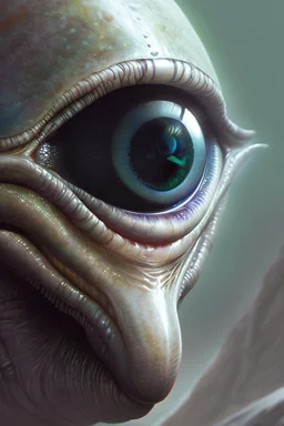 Eye alien, realistic and detailed concept art, high quality, high resolution, detailed, 4K