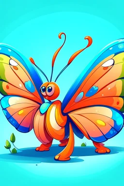 Acrtoon butterfly