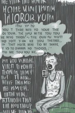 You say my time here has been some sort of joke That I've been messing around Some sort of incubating period For when I really come around but I'm cracking up And you have no idea No idea how it feels to be on your own In your own home with the fucking phone And the mother of gloom