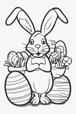 easter bunny outline