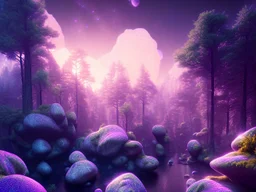 black crystal cosmic and galactic ambiance hill sky rocks sunny trees pools surreal, full of details, smooth, bright sunshine，soft light atmosphere, light effect，vaporwave colorful, concept art, smooth, extremely sharp detail, finely tuned detail, ultra high definition, 8 k, unreal engine 5, ultra sharp focus