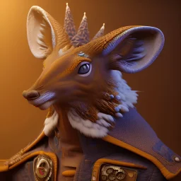 Anthropomorphic jackelope dressed in old west cowboy style, concept art, vivid colors, visionary, science fiction, Desertic bioremediation, hyper realistic, ambient lighting, concept art, intricate, hyper detailed, smooth, dynamic volumetric lighting, octane, raytrace, cinematic, high quality, high resolution, 8K, symmetry