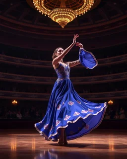 For a known Azeri female dance choreography, the most iconic and recognizable style is the **"Naz Elama"** or the **"Lale" (Tulip)** dance. These dances are characterized by fluid, swan-like arm movements, intricate hand gestures, and a very smooth "gliding" step where the dancer appears to float across the floor. in a modern huge stage in a royal hall