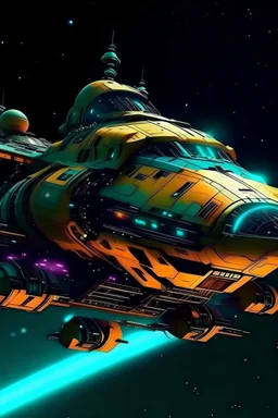 Je veux des dessins de vaisseaux spatiaux dans de belles couleurs