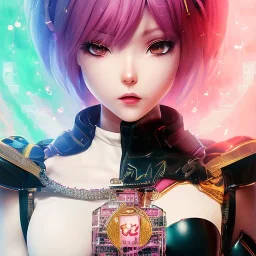 Detailed cute anime rabbit girl, pink hair buns, pink bangs, black latex bodysuit, intricate details, full body portrait, keep head in frame, slight smile, black Japanese motif, concept art, highly detailed, digital painting, concept art, sharp focus, illustration, art by Yoji Shinkawa, WLOP and greg rutkowski and alphonse mucha and artgerm and yanjun Chen and Junji ito and Makoto Shinkai, HDR, octane render