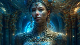 highly intricately detailed photograph of a beautiful celestial filigree lady, centered, fantastical, fantasy, in the style of Android Jones, Anna Dittman, hyperrealistic, a beautiful Digital painting, concept art, trending on artstation, sharp focus, studio photo, intricate details, highly detailed, by greg rutkowski