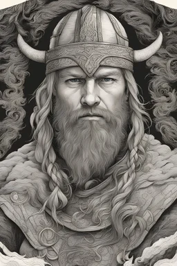 Portrait of Viking, from the land of ice and snow, from the midnight sun and hot springs