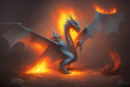 dragon spitting fire