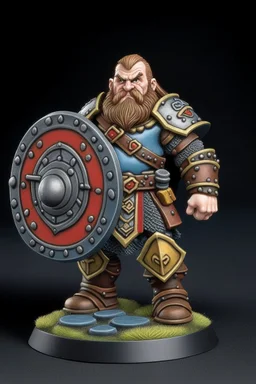 Defender dwarf with a shield