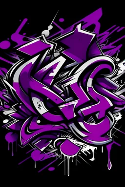Purple graffiti logo
