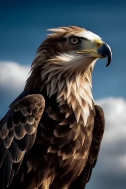 A big and serious eagle on the sky