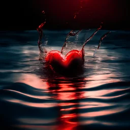 electric heart red water