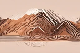 image with lines minimalist boho style with earthy tones