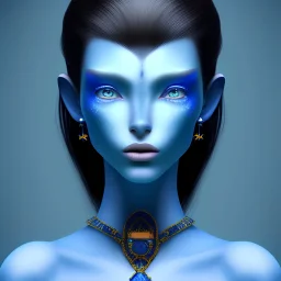 Man Blue Wearing make up avatar pandora