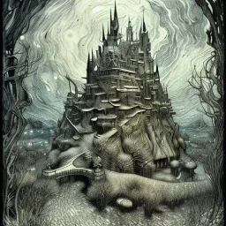 in the style of Arthur Rackham and Van Gogh, zentangle country side village, fantastical surrealistic, elegant, beautiful high definition fine 3D line art, watercolor ink and pen, extremely detailed, intricate, elaborate, HDR, beautiful, award winning, fantastic view, muted colours, fantasy, crisp quality