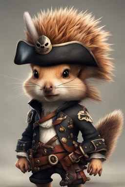 squirrel hedgehog mix humanoid pirate