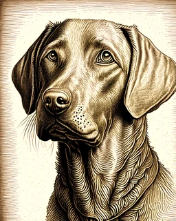 Portrait vom Hund als Kupferstich