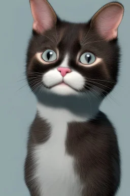 the cat's mother's attention to him in cleanliness by removing the hair of the head as if he was a Created small cat bald person with hair behind the head and ears and for hair from the right side of the head is long and covered with the rest of the baldness in the other direction This is the indicator that you find on a lot of bald men