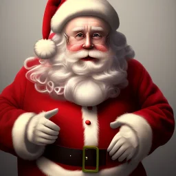 Down syndrome Santa Clause, portrait, 8k resolution