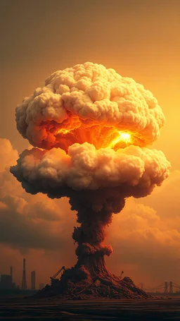 nuclear explosion cloud crossed with a human brain
