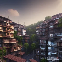 Favela,brick houses realistic