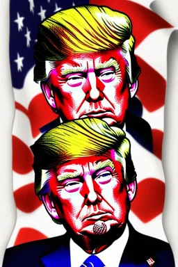 Donald Trump as drawn by Sui Ishida