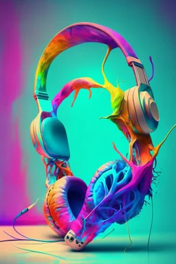 /imagine prompt: headphones, anatomy, colorful,