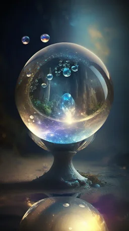 magic orb with magic flowing in the background
