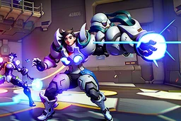 Overwatch game cool fight with all heros