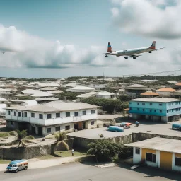 kingston town with planes flying around