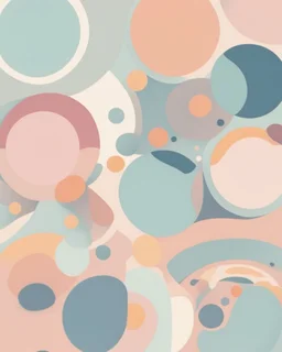 abstract circles and shapes spot pastel colors