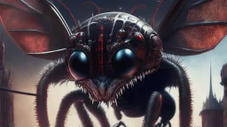 a spider mickey mouse hybrid, photorealism, movie screen capture, horror, sci-fi, retrofuturism, evil, demon-like