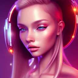 a beautiful girl , Synthwave, Vertical, Realistic, 2K